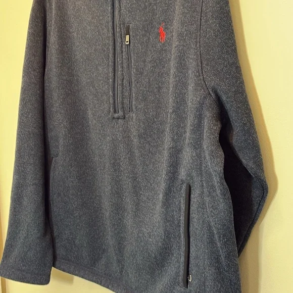 NWT Polo Half-Zip Pullover Navy Fleece Jacket